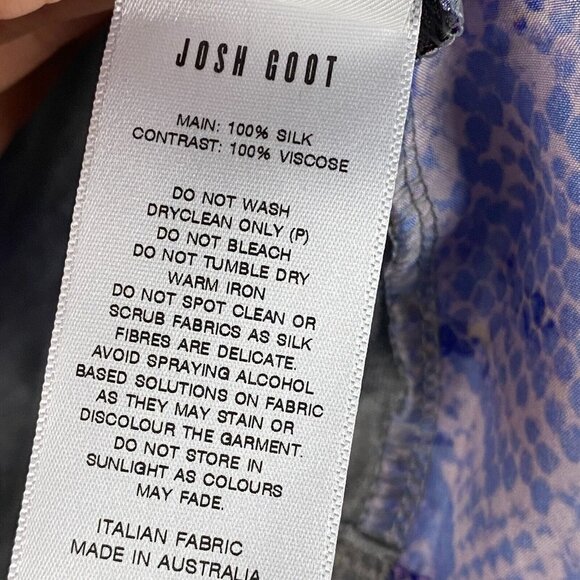 Josh Goot Silk Printed Tank Top Animal Print US 6 Multicolor Tunic - Picture 6 of 11